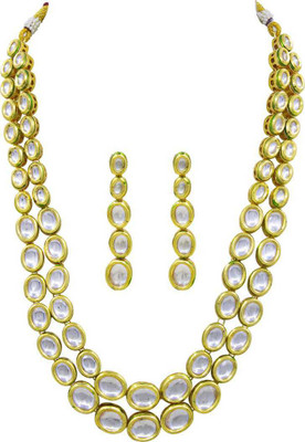 CATALYST Alloy Gold-plated White Jewellery Set(Pack of 1)