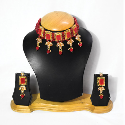 nirwana Brass Red, Multicolor, Yellow Jewellery Set(Pack of 1)