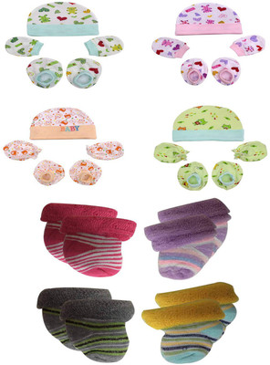 GOURAVSUMANA Baby Boys & Baby Girls Casual Cap Socks, Bootie, Mitten(Multicolor 1)