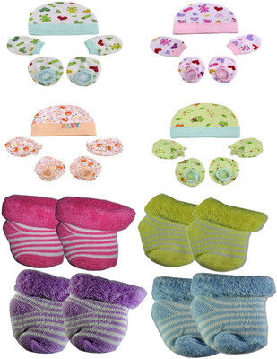 GOURAVSUMANA Baby Boys & Baby Girls Casual Cap Socks, Bootie, Mitten(Multicolor 9)