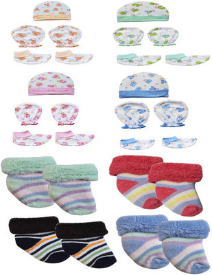 GOURAVSUMANA Baby Boys & Baby Girls Casual Cap Socks, Bootie, Mitten(Multicolor 5)