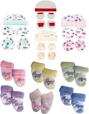 BABYSHOPEE Baby Boys & Baby Girls Casual Cap Socks, Mitten(Multicolor 6)