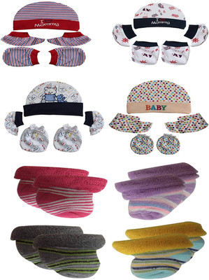 GOURAVSUMANA Baby Boys & Baby Girls Casual Cap Socks, Bootie, Mitten(Multicolor 1)