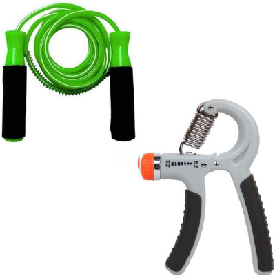 Dr Pacvu 2PACK|Hand Gripper with Jump Skipping Rope|Body Stretching and Fitness Equipment Fitness Accessory Kit Kit