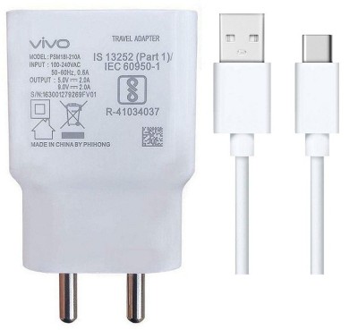 Timyka Wall Charger Accessory Combo for vivo Y33T,Y21T,Y53S,Y51A,Y72,X60,V21 5G,Y33S,Y21e,Y73 All Type-C Smartphones(White)