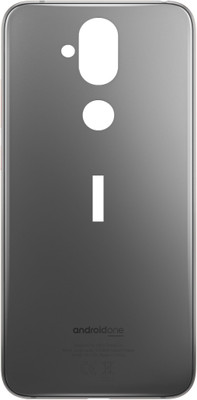 Sandreezz Nokia 8.1 (Glass) (With Logo Cover Tape) Back Panel(Silver)