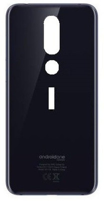 Sandreezz Nokia 6.1 Plus (With Logo Cover Tape) (Glass) Back Panel(Black)