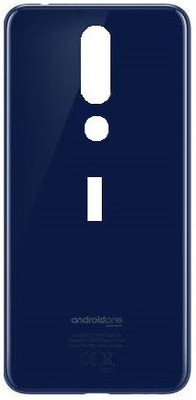 Sandreezz Nokia 5.1 Plus (Glass) (With Logo Cover Tape) Back Panel(Blue)