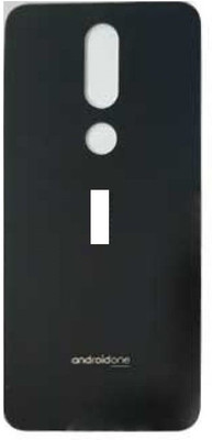 Sandreezz Nokia 7.1 (Glass) (With Logo Cover Tape) Back Panel(Black)