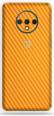 BugguSkin OnePlus 7T Mobile Skin(Ultra Super Golden Carbon Fiber Skin With High Matte Finish.)