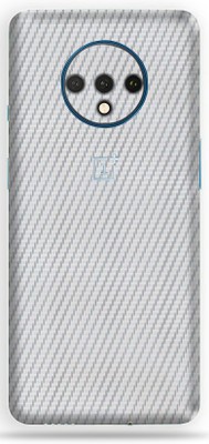 BugguSkin OnePlus 7T Mobile Skin(Ultra Super Silver Carbon Fiber Skin With High Matte Finish.)