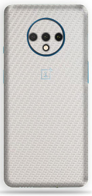BugguSkin OnePlus 7T Mobile Skin(Ultra Super White Carbon Fiber Skin With High Matte Finish.)