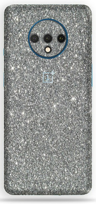BugguSkin OnePlus 7T Mobile Skin(Ultra Super Grey Glitter Skin With High Matte Finish.)