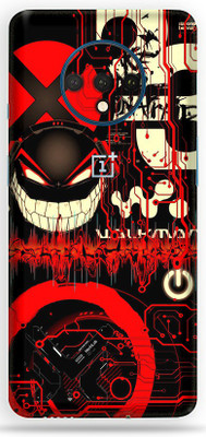 BugguSkin OnePlus 7T Mobile Skin(Ultra Super Red Graffiti Skin With High Matte Finish.)