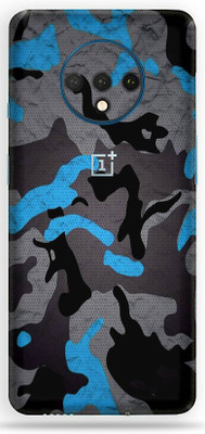BUGGU OnePlus 7T, oneplus 7t Mobile Skin(Ultra Super Camouflage Blue Skin With High Matte Finish.)