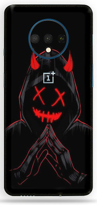 BugguSkin OnePlus 7T Mobile Skin(Ultra Super Black Devil Skin With High Matte Finish.)