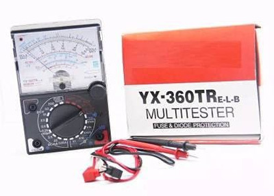 H-its Kabel Analog Multimeter YX360-TR E-L-B Multitester Multi Meter Current Resistance Analog Multimeter(Yellow 2000 Counts)