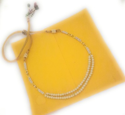 Preet Art Jewellery Pearl, Diamond Gold-plated, Rhodium Plated Brass, Crystal, Plastic Necklace