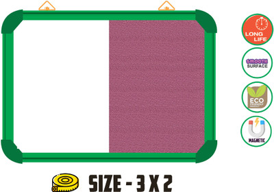 Sunway Display System NON MAGNETIC board 3*2 feet, GREEN Aluminium FRAME (PINK ) Bulletin Board CORK Bulletin Board(PIINK)