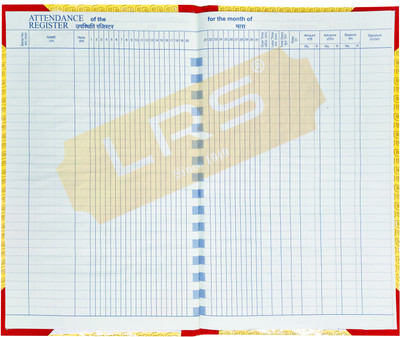 LRS Attendance Register 31 Days - 120 Pages - Pack of 1 - 1-Part Attendance Register(120 Sets)