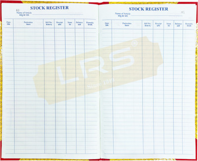 LRS Stock Register 90 Pages - Pack of 1 - 32*20 cm 31-Part Stock Register(60 Sets)