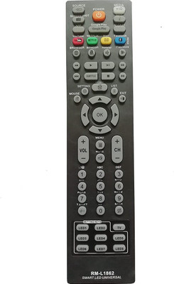 BhalTech RM-L1862 Universal Work with All Types of Televisions LED LCD  Smart Tv Plasma Remote Controller(Black)