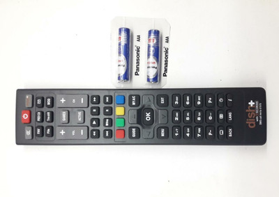 SGUV FREE BATTERY WITH SET TOP BOX PLUS COMPATIBLE REMOTE DISH Remote Controller(Black)