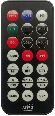 TVE MP3 CAR Player Universal Remote Infrared Remote Controller(Black)