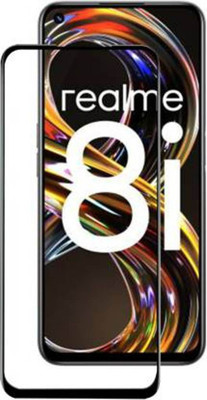 DMJHP Edge To Edge Tempered Glass for Realme 8i(Pack of 1)