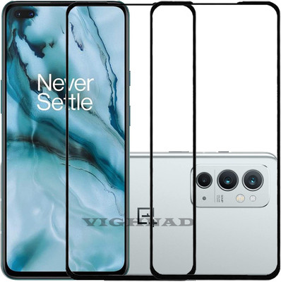 VIGHNAD Edge To Edge Tempered Glass for Oneplus 9RT(Pack of 2)