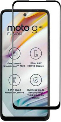 DMJHP Edge To Edge Tempered Glass for Moto G40 Fusion(Pack of 1)