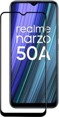 DMJHP Edge To Edge Tempered Glass for Realme Narzo 50A(Pack of 1)