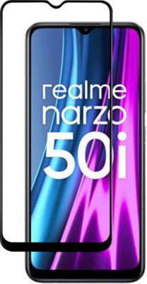 DMJHP Edge To Edge Tempered Glass for Realme Narzo 50i(Pack of 1)