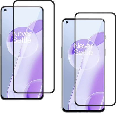 ISAAK Edge To Edge Tempered Glass for OnePlus 9RT Edge to Edge, Full Glue, 11D Tempered Glass(Pack of 2)