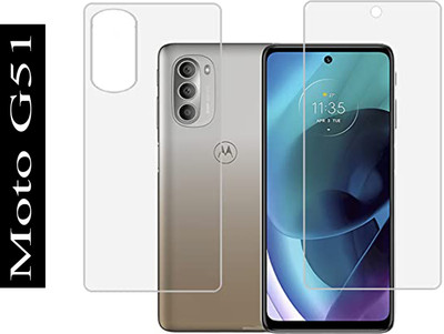 SOLIVAGANT Front and Back Tempered Glass for Motorola Moto G51(Pack of 2)