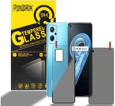 PONDRIK Front and Back Tempered Glass for REALME 9i(Pack of 2)