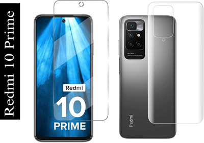 SOLIVAGANT Front and Back Tempered Glass for Redmi 10 Prime(Pack of 2)