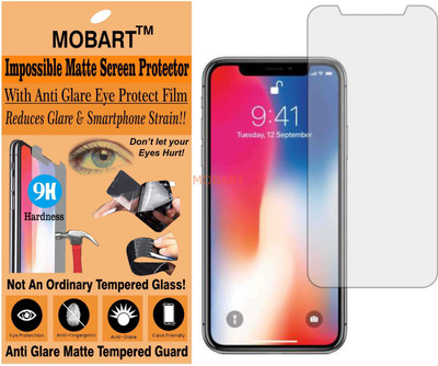 MOBART Tempered Glass Guard for APPLE IPHONE X (Matte Finish)(Pack of 1)