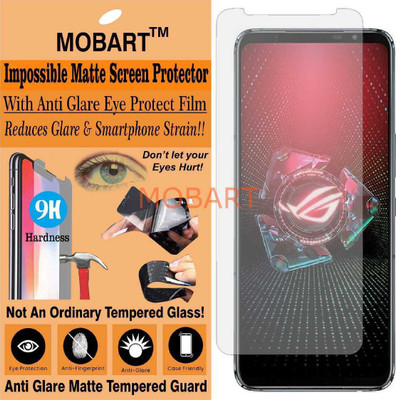 MOBART Tempered Glass Guard for ROG PHONE 5 S (Matte Finish)(Pack of 1)