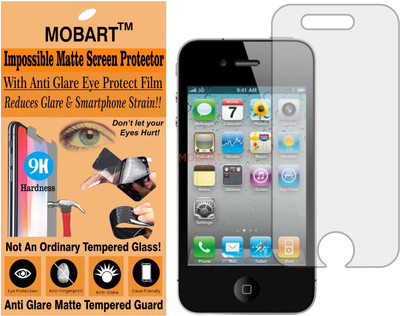 MOBART Tempered Glass Guard for APPLE IPHONE4 (Matte Finish)(Pack of 1)