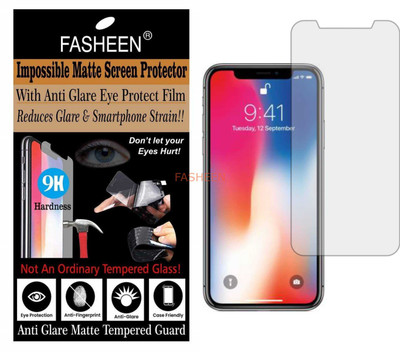 Fasheen Tempered Glass Guard for APPLE IPHONE X (Matte Finish)(Pack of 1)