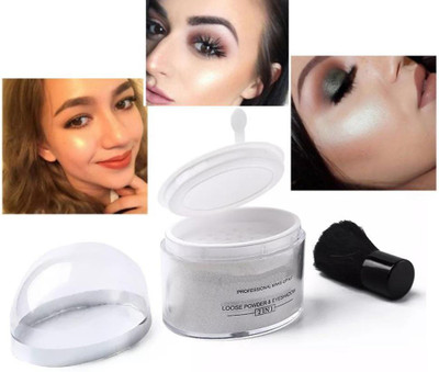 THTC 3D DIAMOND SHINY HIGH PIGMENTED GLITTER FOR MULTI PURPOSE BRONZER POWDER Highlighter(SILVER)