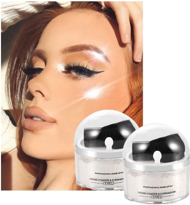 Latixmat HD Touch water proof silver loose powder highlighter Combo of 2 Highlighter(silver)