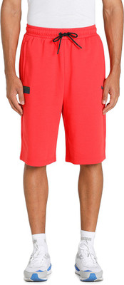 PUMA Printed Men Red Regular Shorts