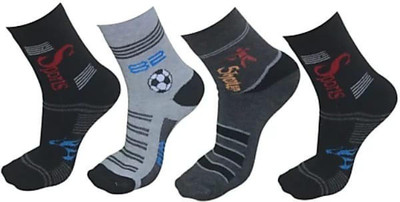 SOXSTER Men Printed Ankle Length(Pack of 4)