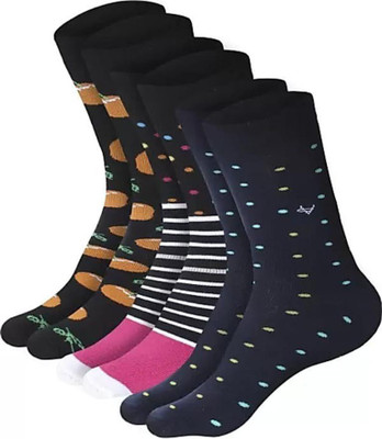 SOXSTER Unisex Printed Calf Length(Pack of 3)