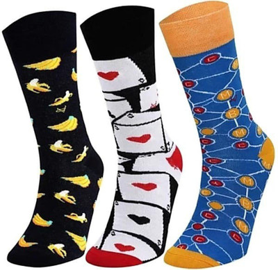 GARUN Unisex Printed Calf Length(Pack of 3)