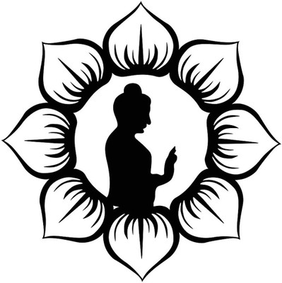 WALLDECORS 60.96 cm BUDDHA IMAGE IN THE FLOWER Self Adhesive Sticker(Pack of 1)