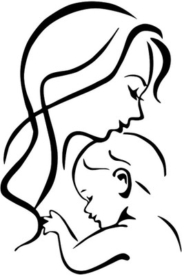 Wollzo 35 cm Mother's Love Removable Sticker(Pack of 1)