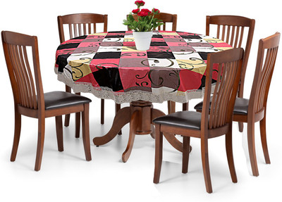 KUBER INDUSTRIES Checkered 4 Seater Table Cover(Multicolor, PVC)